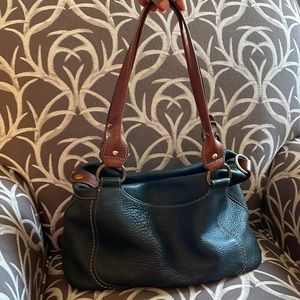 Black Soft Leather Fossil Purse